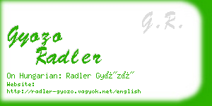 gyozo radler business card